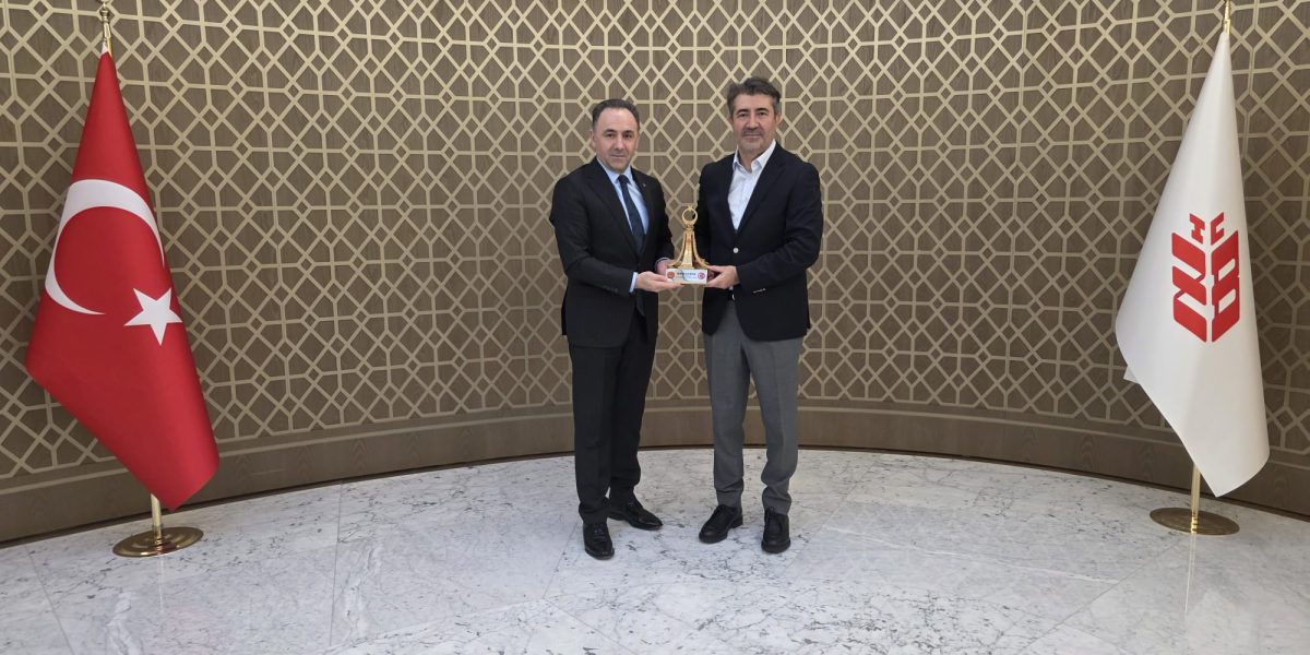Visit to the General Manager of Ziraat Bank, Mr. Alpaslan ÇAKAR, at his office.